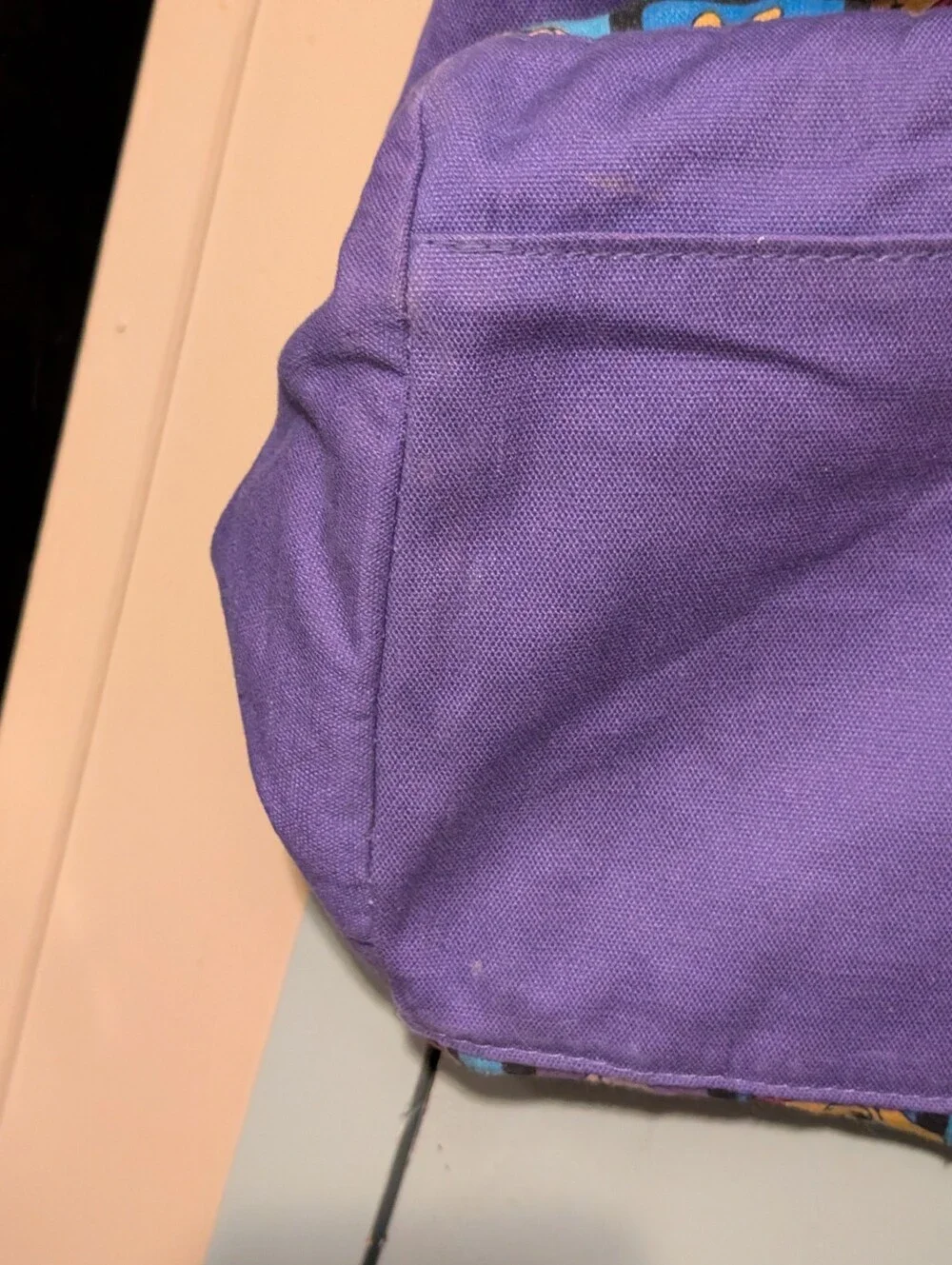 Vintage 90s Disney Winnie the Pooh & Friends Duffle Bag Or Diaper Purple Canvas